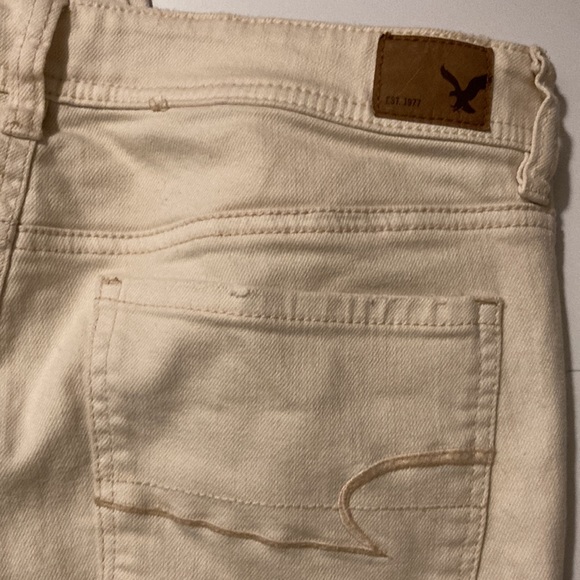 White/cream American eagle skinny jeans - Picture 7 of 8